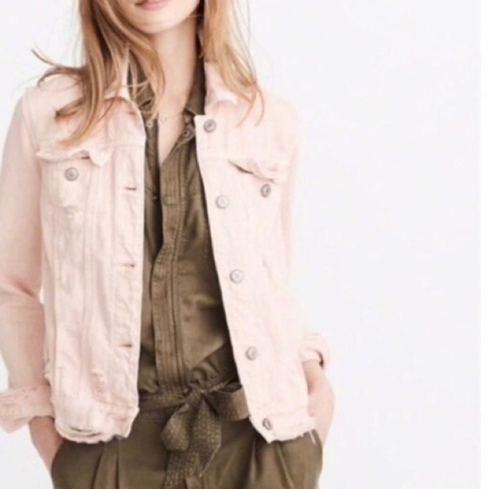 Abercrombie & Fitch Light Pink Denim Jacket